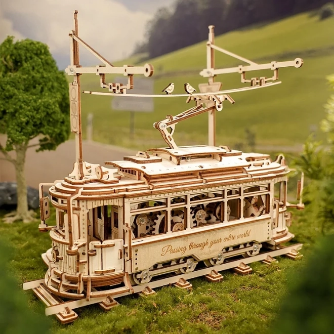 RoboTime 3D houten mechanische puzzel Tram