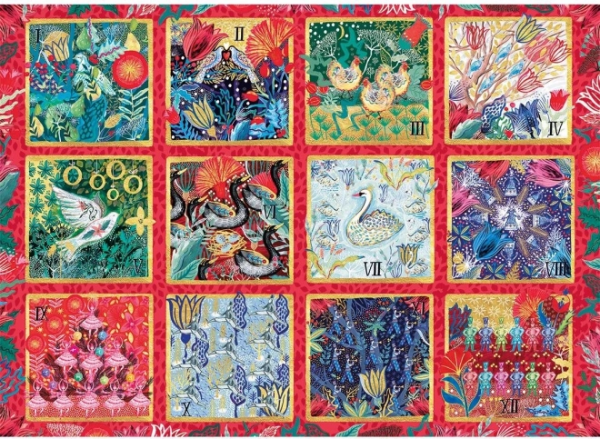 Puzzel Twaalf Dagen tot Kerstmis 1000 stukjes