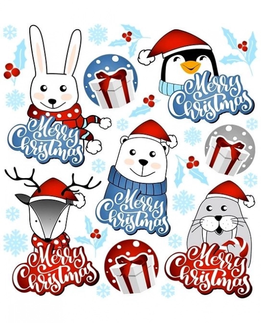 Weihnachtliche Bügelbilder Tiere auf einem kleinen Bogen