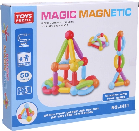 Jeu de construction magnétique 50 pièces