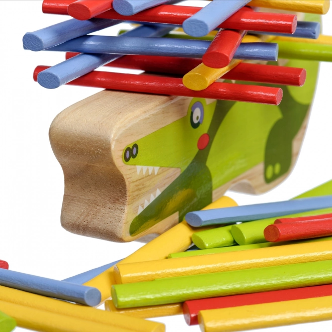 Holz-Balancespiel Krokodil