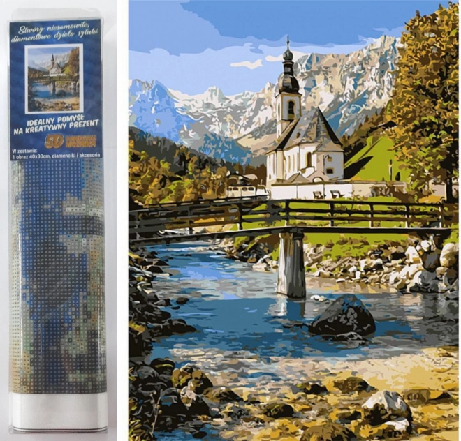 Norimpex Diamantschilderij Kerk in Ramsau 30x40cm