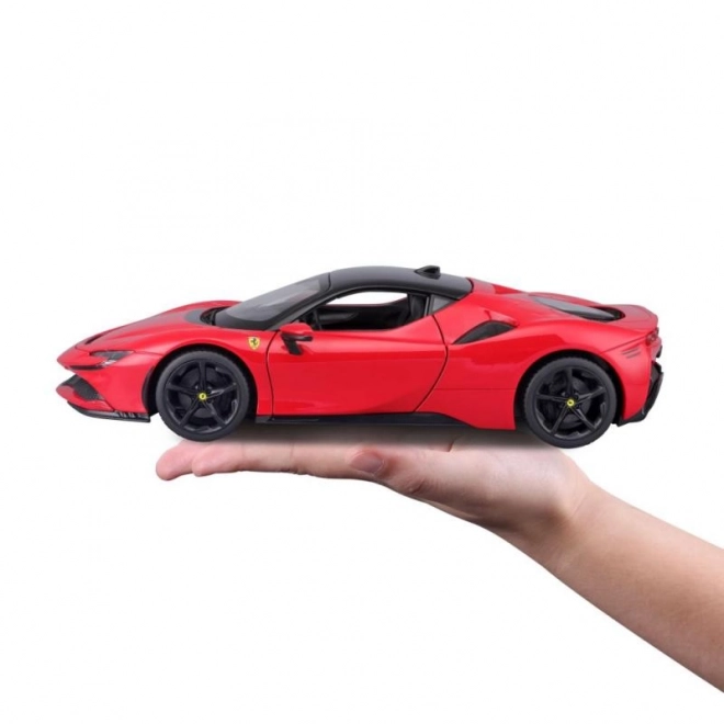 Metalen model Ferrari SF90 Stradale rood 1:18
