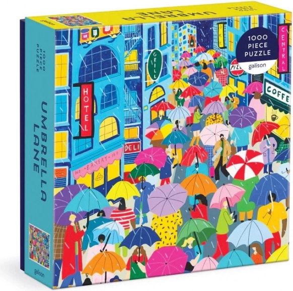 Galison Puzzle Rue des parapluies 1000 pièces