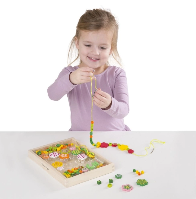 Grünes Perlen-Set Kwiatuszki