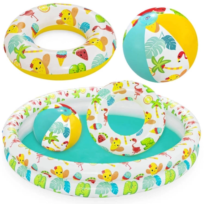 Bestway set zwembad bal ring pierenbad 122cm