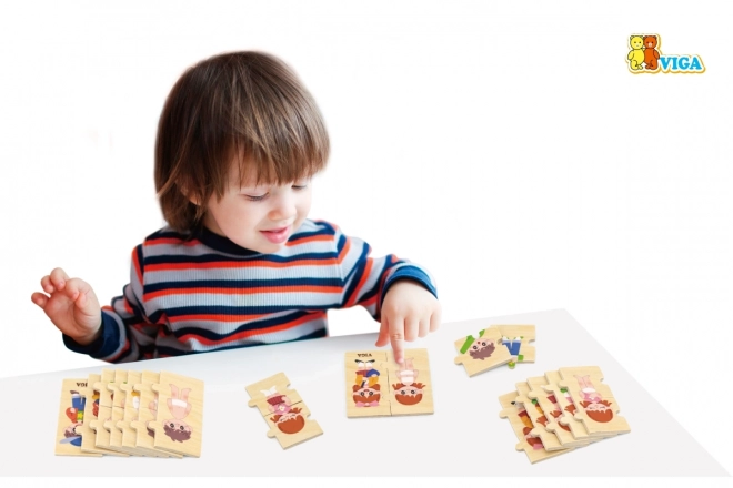 Houten aankleedpuzzel