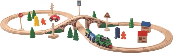 Inclusief spoorlijn met batterij aangedreven locomotief