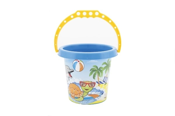 Emmer voor zand plastic 15x13cm 4 kleuren 12m+
