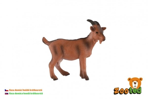 Geit thuis - bruine kortharige zooted 8cm in zak