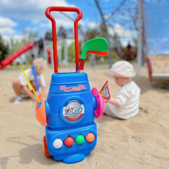 Kinder golfset met kar op wieltjes Woopie