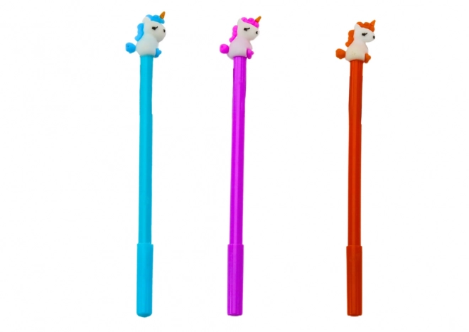 Balpen met Unicorn Stopper Zwarte Punt Mix Paars Oranje 0,5 mm