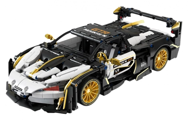 Bouwpakket sportauto zwart-wit 1242 stuks