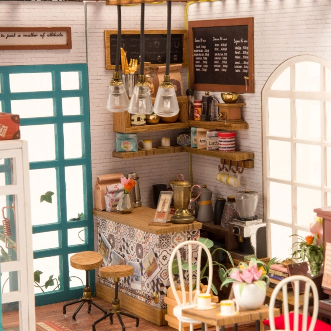 Šimonova koffiehuis - Doe-het-zelf Miniatuur koffiehuis in een poppenhuis