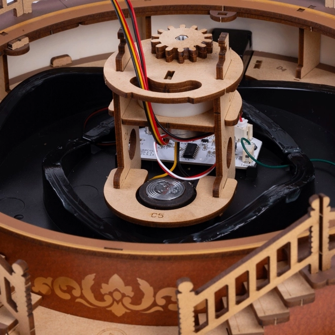 RoboTime 3D houten draaimolen muziekdoos
