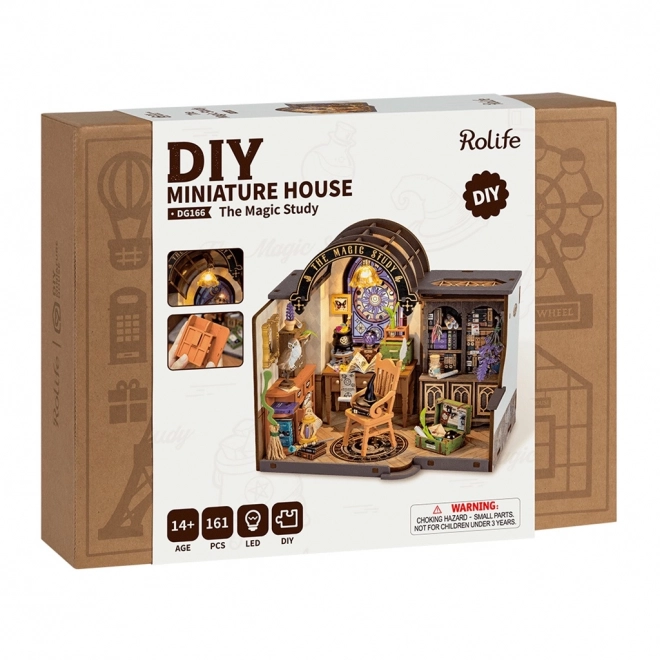 Miniatuurmodel van een tovenaarswerkplek