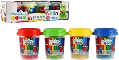 klei voor kinderen 4× bekertje – verschillende soorten