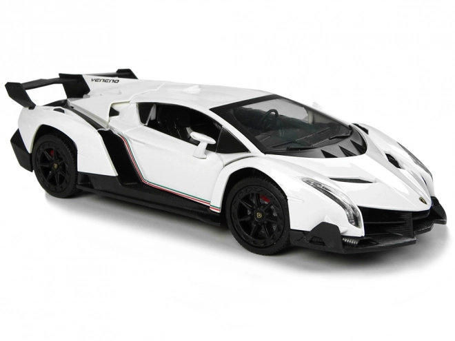 Lamborghini Veneno Blanche Télécommandée 2.4G, télécommande à volant, lumières avec son