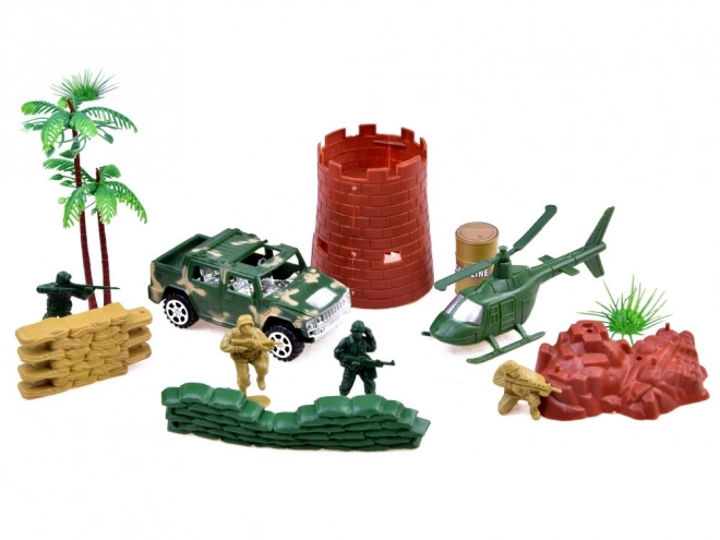 Großes Militärspielset mit Panzern und Soldaten