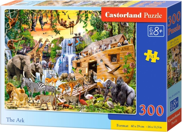 Puzzel 300 stukjes wilde dieren op een vel