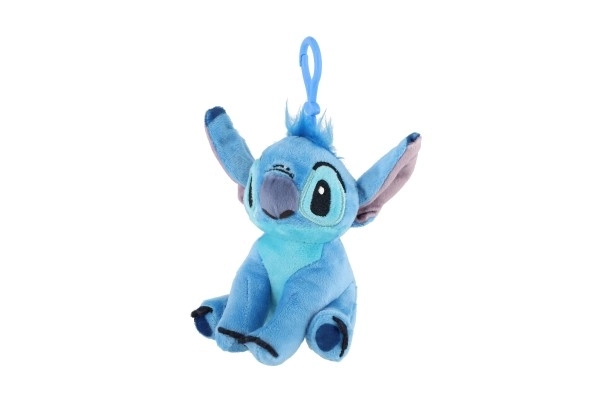 Porte-clés en peluche LILO & STITCH avec clip 8 × 14 cm, bleu