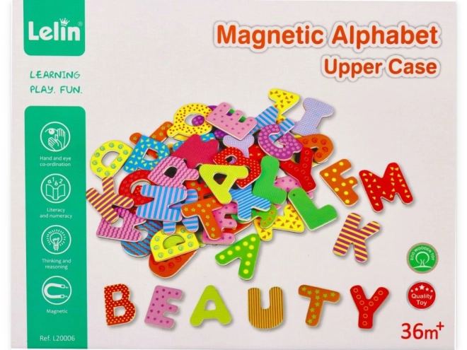 Magnetische houten letters