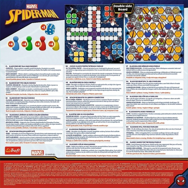 Spelletjesbundel 2in1 Mens erger je niet!, Slangen en ladders Spider-Man in doos 25x25x5,5cm