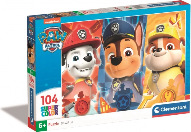 Puzzle 104 pièces avec motif Paw Patrol de Clementoni