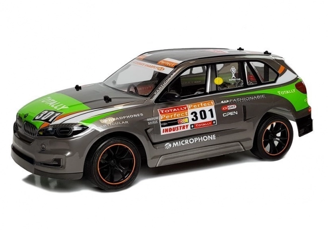 Voiture de course grise télécommandée RC 1:10 2.4G