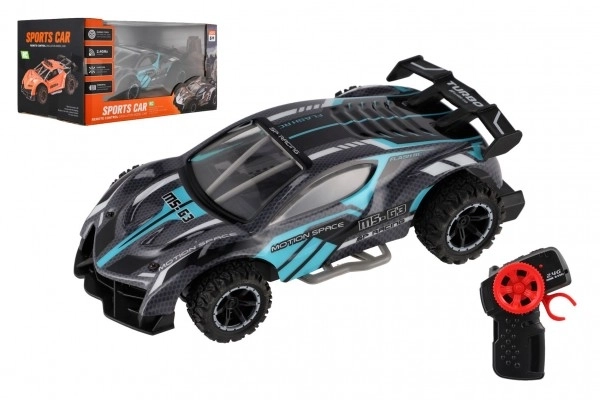 RC sportauto 2,4GHz grijs-turquoise 20cm – Grijs-turquoise