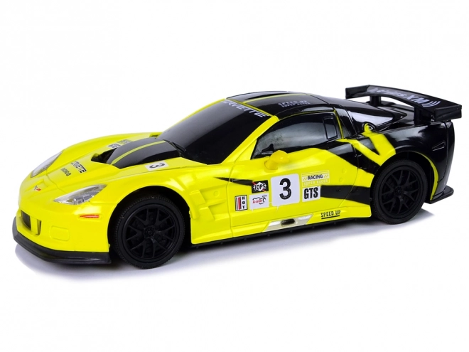 Sportauto R/C 1:24 Gele Corvette C6.R 2.4 G Lichten