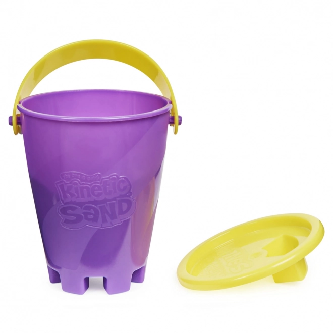 Kinetisch zand kleine emmer met vloeibaar zand