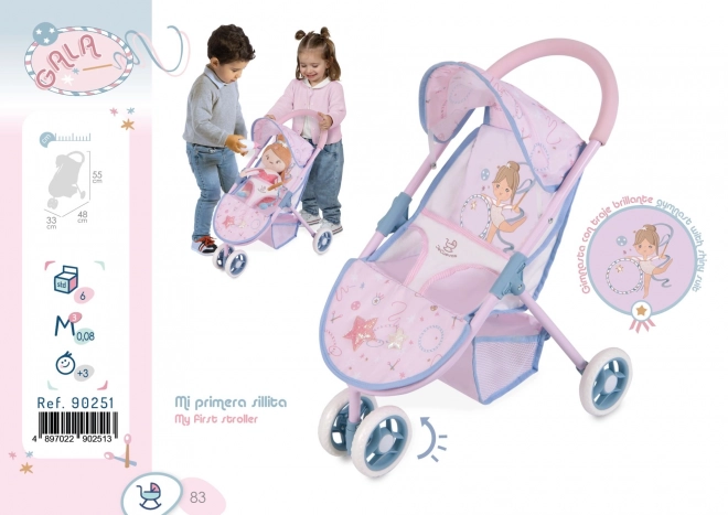 DeCuevas 90251 Sportieve driewieler poppenwagen GALA 2023 - 55 cm