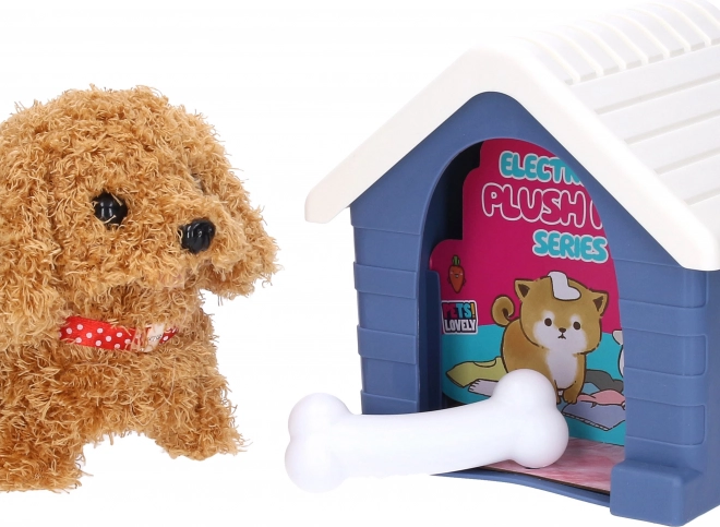 Chien avec niche interactif 15 cm