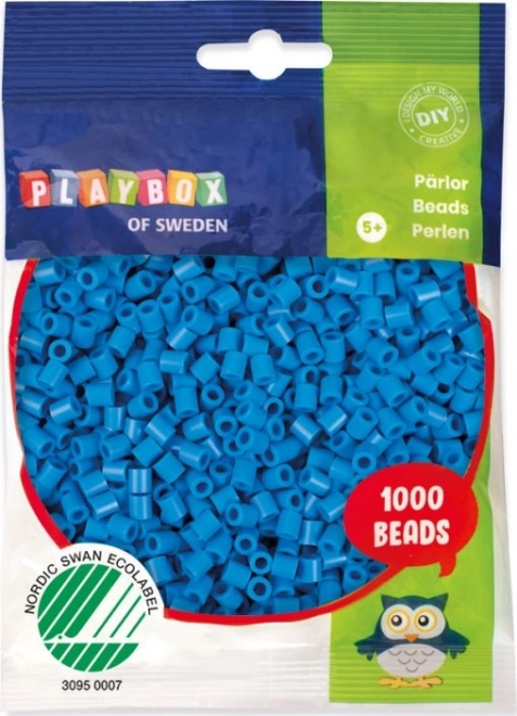 PLAYBOX Strijkkralen - blauw 1000 stuks
