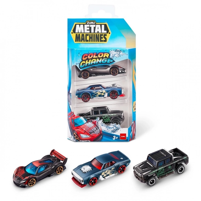 ZURU Metal Machines - Verpakking van 3 kleurveranderende autootjes