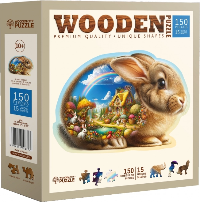 Houten puzzel Konijntje van Wooden City