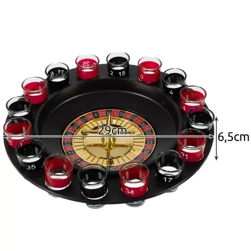Party Roulette Game Set with Shot Glasses