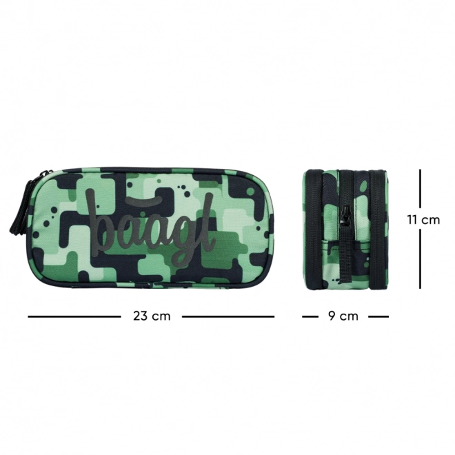 BAAGL 3 SET Coolmate Green: rugzak, etui, zak
