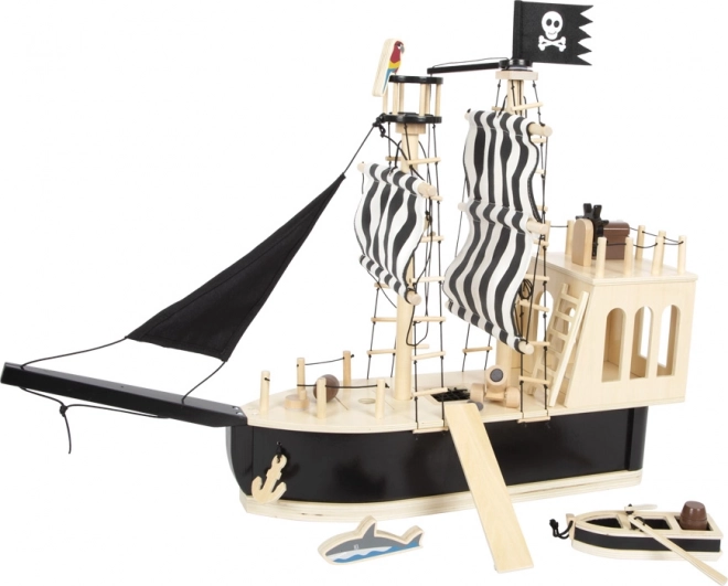 Piratenboot van hout voor kinderen