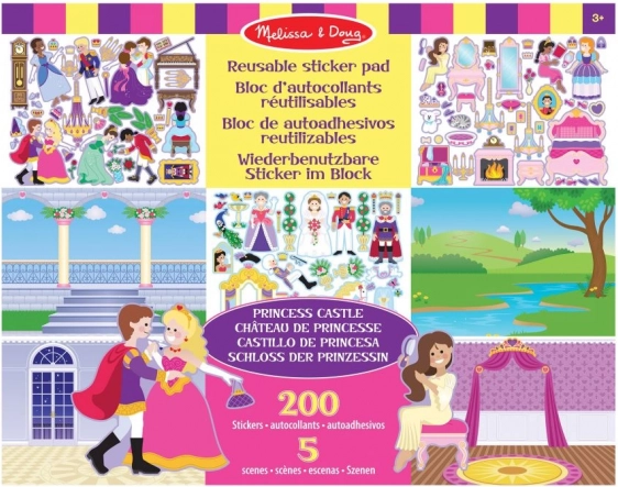 Autocollants réutilisables – château de princesses
