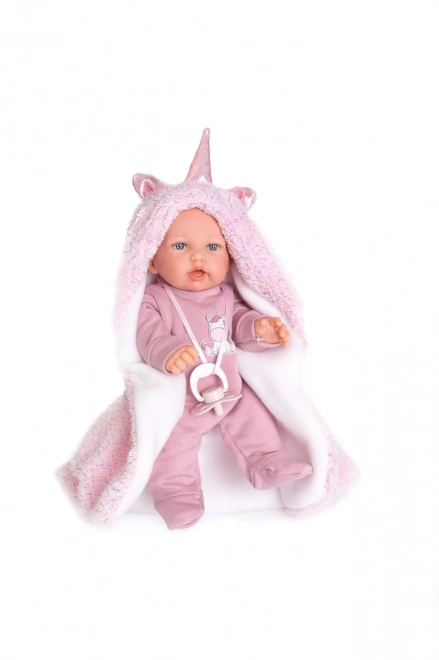 Antonio Juan 12238 PETIT - realistische pop met geluiden en zacht stoffen lichaam - 27 cm