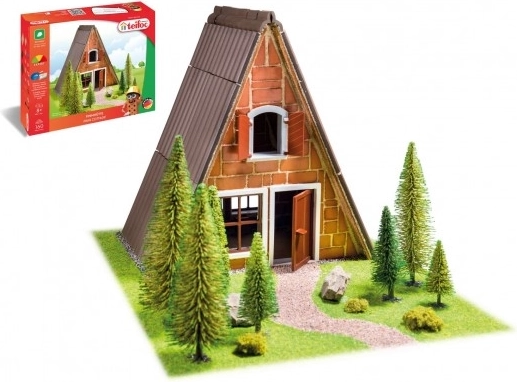 Teifoc Finnish Cabin – building set from real bricks (160 pieces)