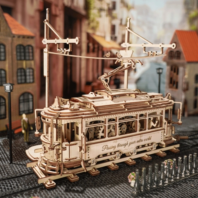 RoboTime 3D houten mechanische puzzel Tram