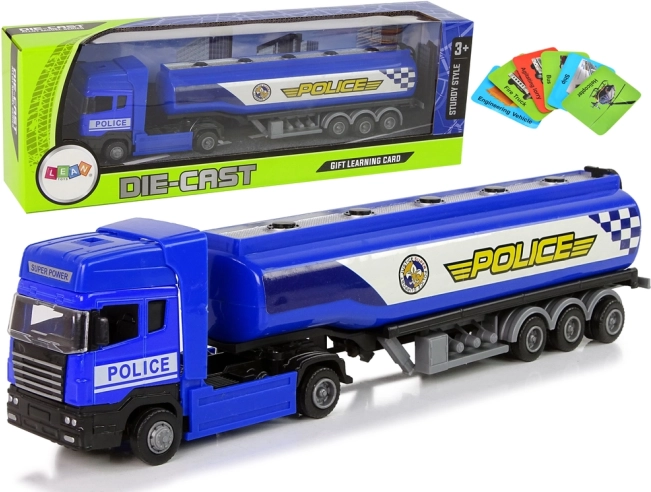 Blue Police Tanker Truck 30 cm