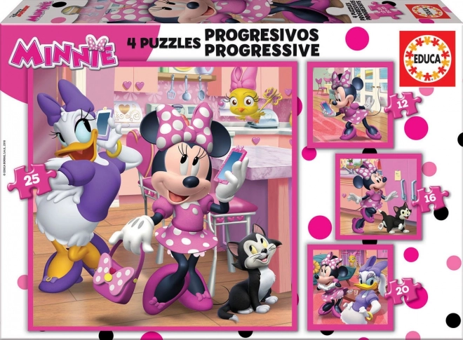 Puzzle Minnie et Daisy par Educa 4-en-1