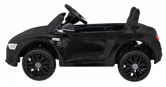 Audi R8 kinder elektrische auto zwart met afstandsbediening, EVA wielen, langzame start en MP3 LED