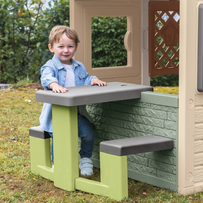 Picnic Table With Benches For Childrens Playhouse