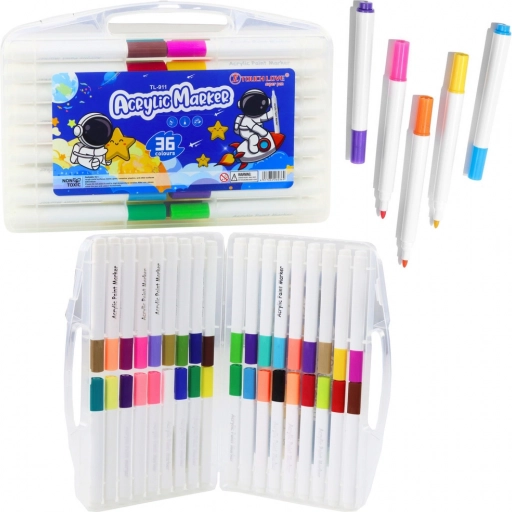 Acrylmarker-Set im Organizer, 36 Stk.