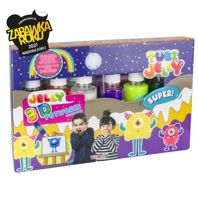 Tubi Jelly set van 6 kleuren - Monsters